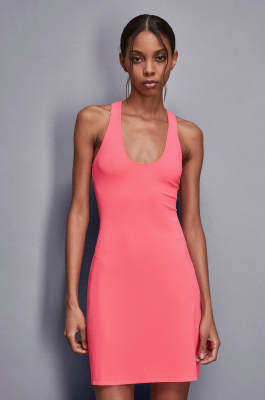 Essential technical jersey mini dress, Pink, Patrizia Pepe