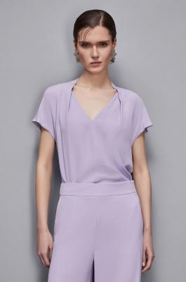 Essential viscose tunic, Purple, Patrizia Pepe