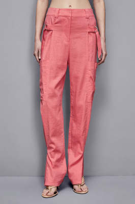 Cargohose aus Leinen, Rosa, Patrizia Pepe