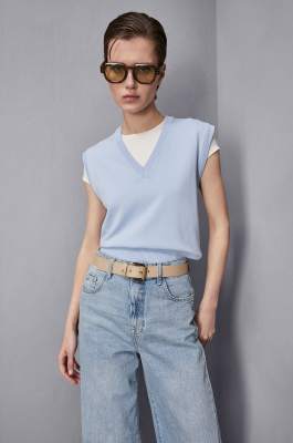 Knitted vest, Light Blue, Patrizia Pepe