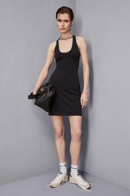 Essential jersey skinny dress, Black, Patrizia Pepe