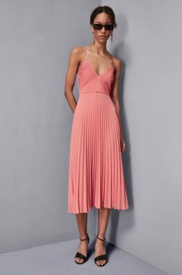 Figurbetontes Kleid aus Georgette Essential, Rosa, Patrizia Pepe