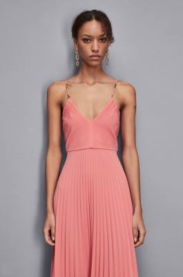 Figurbetontes Kleid aus Georgette Essential, Rosa, Patrizia Pepe