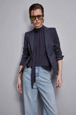 Top mit amerikanischem Ausschnitt Essential, Blau, Patrizia Pepe