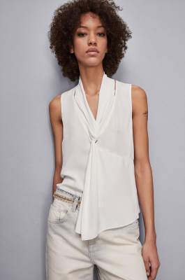 Soft Essential viscose tunic, White, Patrizia Pepe