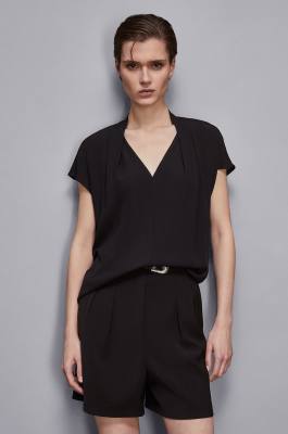 Essential viscose tunic, Black, Patrizia Pepe