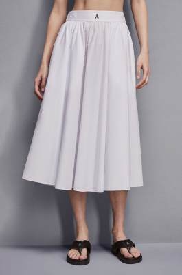 Poplin midi skirt, White, Patrizia Pepe