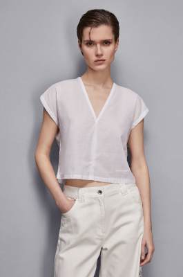 Soft cotton shirt, White, Patrizia Pepe