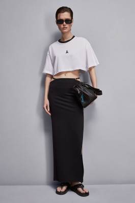 Cropped cotton t-shirt, White, Patrizia Pepe
