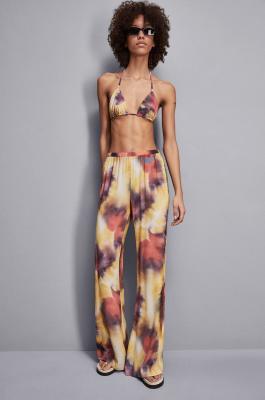 Viscose pants with print, Multicolor, Patrizia Pepe
