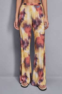 Viscose pants with print, Multicolor, Patrizia Pepe