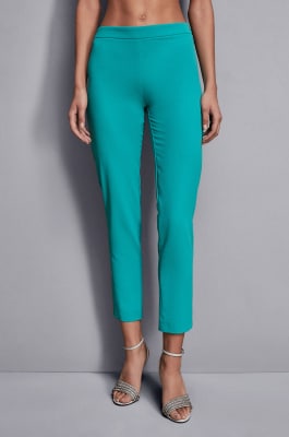 Pantalon cigarette taille basse, Vert, Patrizia Pepe