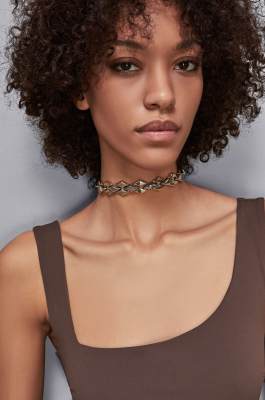Halskette New Chanin aus Messing, Silber, Gold, Patrizia Pepe