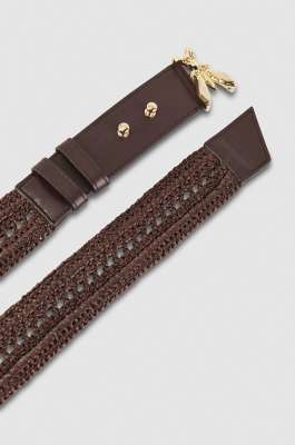 Low-waisted belt, Brown, Patrizia Pepe