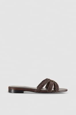 Slide sandals, Brown, Patrizia Pepe
