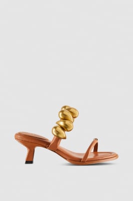 Lace-up sandals in nappa leather, Leather, Patrizia Pepe