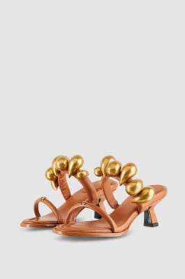 Lace-up sandals in nappa leather, Leather, Patrizia Pepe