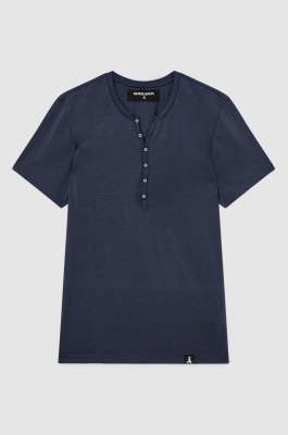 Cotton t-shirt with buttons, Light Blue, Patrizia Pepe