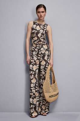 Palazzohose mit Blumenprint, Mehrfarbig, Patrizia Pepe
