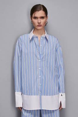Cotton poplin shirt, Blue, Patrizia Pepe