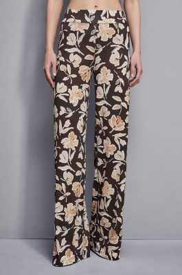 Palazzohose mit Blumenprint, Mehrfarbig, Patrizia Pepe