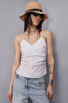 Geflochtener Cowboyhut, Beige, Patrizia Pepe