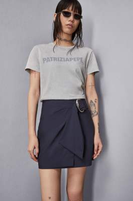 Minirock aus Baumwolle-Mix, Blau, Patrizia Pepe