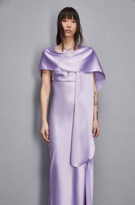 Étole en satin, Violet, Patrizia Pepe