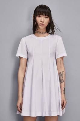 Short t-shirt dress in cotton, White, Patrizia Pepe
