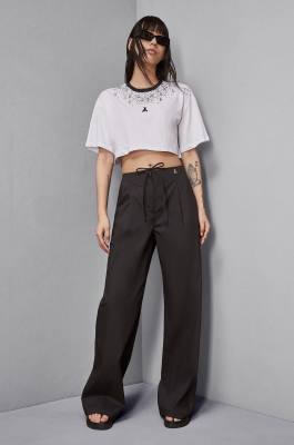 Cropped-T-Shirt aus Baumwoll-Jersey, Weiß, Patrizia Pepe
