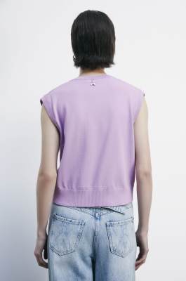 Gilet en maille, Violet, Patrizia Pepe