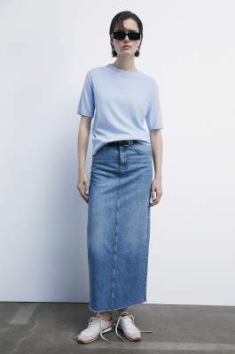 T-shirt en maille, Bleu Ciel, Patrizia Pepe