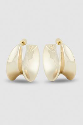 Waves half hoop metal earrings, Gold, Patrizia Pepe