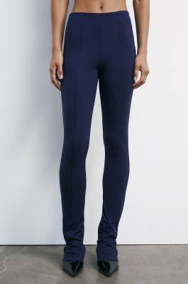 Pantalon skinny avec fente, Bleu, Patrizia Pepe