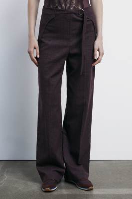Check pants, Purple, Patrizia Pepe
