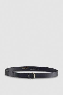 Low-waisted or high-waisted leather belt, Black, Patrizia Pepe