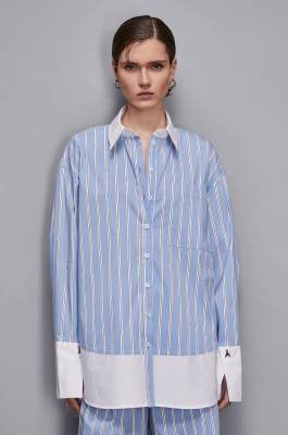 Cotton poplin shirt, Blue, Patrizia Pepe
