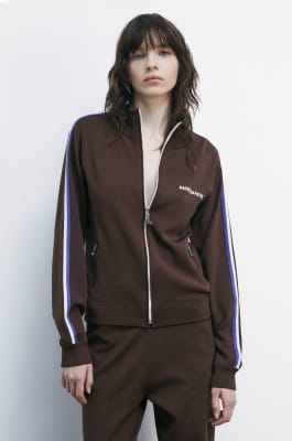 Turtleneck sweater with zipper, Brown, Patrizia Pepe