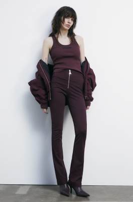 Ribbed cotton top, Purple, Patrizia Pepe