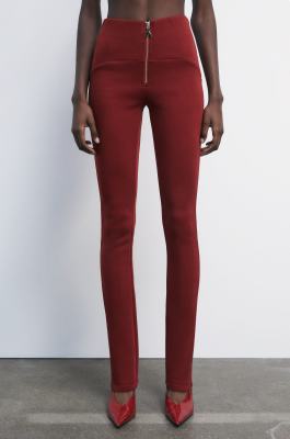 Pantalon extensible, coupe classique et profilée, Rouge, Patrizia Pepe