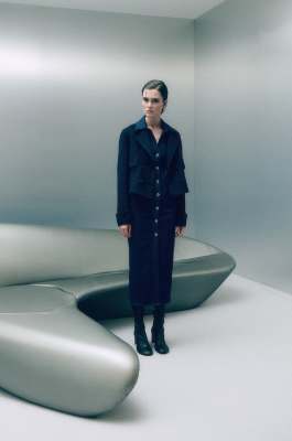 Veste courte Marsina en polylaine, Bleu, Patrizia Pepe