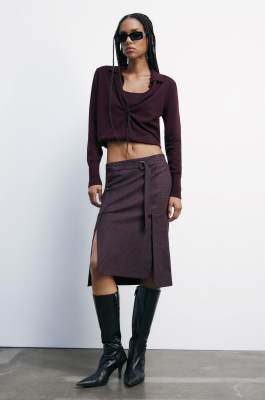 スカート PATRIZIA PEPE Women Skirts CA1431JZ26M542 Purple Skirts, Pleated Skirts, Long, Miniskirts, A Line Skirts