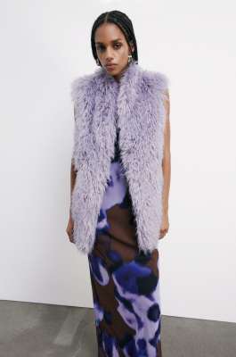 Fluffy vest, Purple, Patrizia Pepe