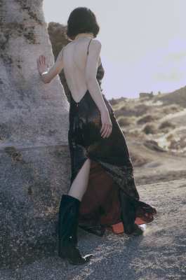 Abito lungo in tulle con paillettes, Rosso, Patrizia Pepe