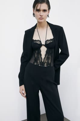 Body in pizzo, Nero, Patrizia Pepe