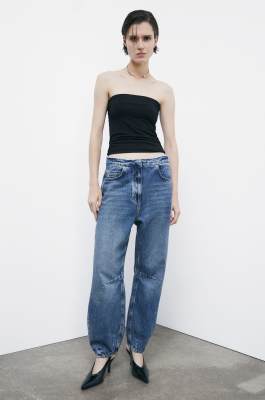 Jeans a vita bassa Baloon, Azzurro, Patrizia Pepe