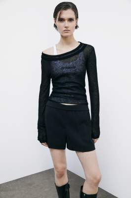 Stretch shorts with regular waist, Black, Patrizia Pepe