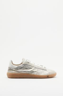 SKIN Sneakers &apos;93 in nappa laminata, Oro, Patrizia Pepe