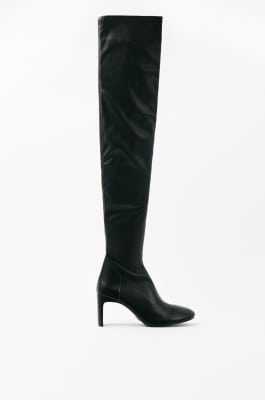 Stivali Daily Design cuissard in nappa stretch, Nero, Patrizia Pepe