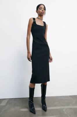 Petite robe mi-longue « Essential », Noir, Patrizia Pepe